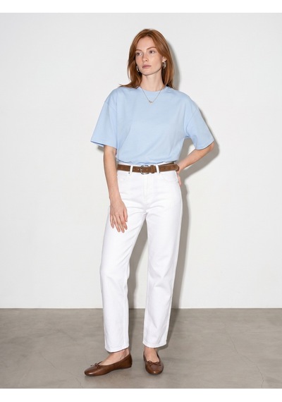 Dilvin 31017 %100 Pamuk Basic T-shirt-açık Mavi
