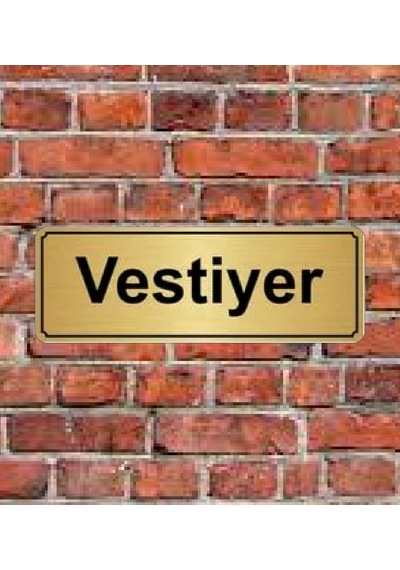 10X20 Cm Vestiyer Yazılı Metal Yönlendirme Levhası