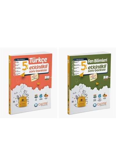 Çanta 2025 5. Sınıf Türkçe + Fen Bilimleri Etkinlikli Kazanım Soru Seti 2 Kitap