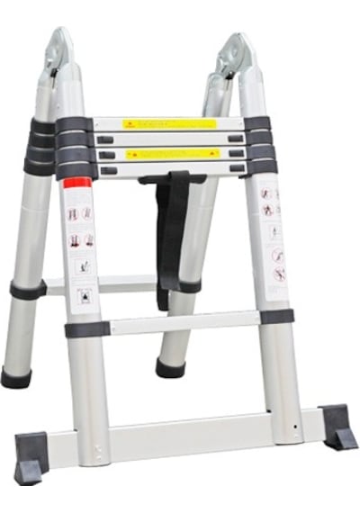 Cardilife 160 Cm+160cm 5+5 Basamaklı A Tipi Açılır Tip Alüminyum Teleskopik Merdiven 5+5