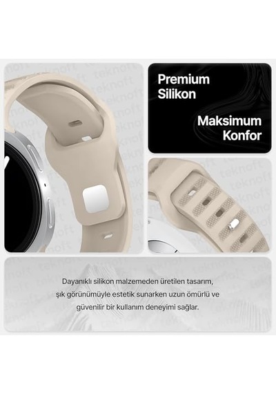 Ayrex Galaxy Watch 8 40mm/44mm Ve Watch 8 Classic 46mm İle Uyumlu Konforlu Ve Yumuşak Rugged Silikon Kordon