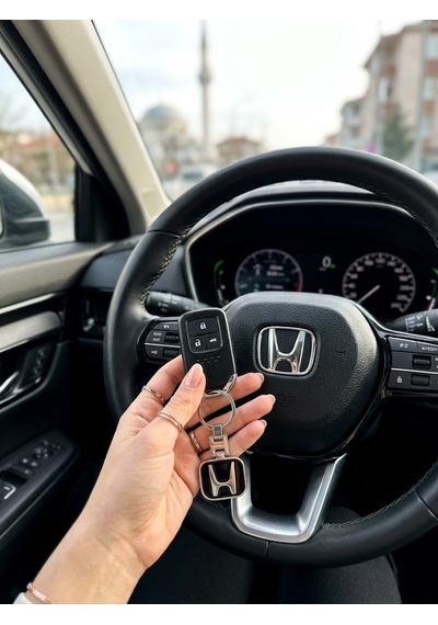 Honda İle Uyumlu Siyah Metal Anahtarlık Aksesuar Civic Jazz City