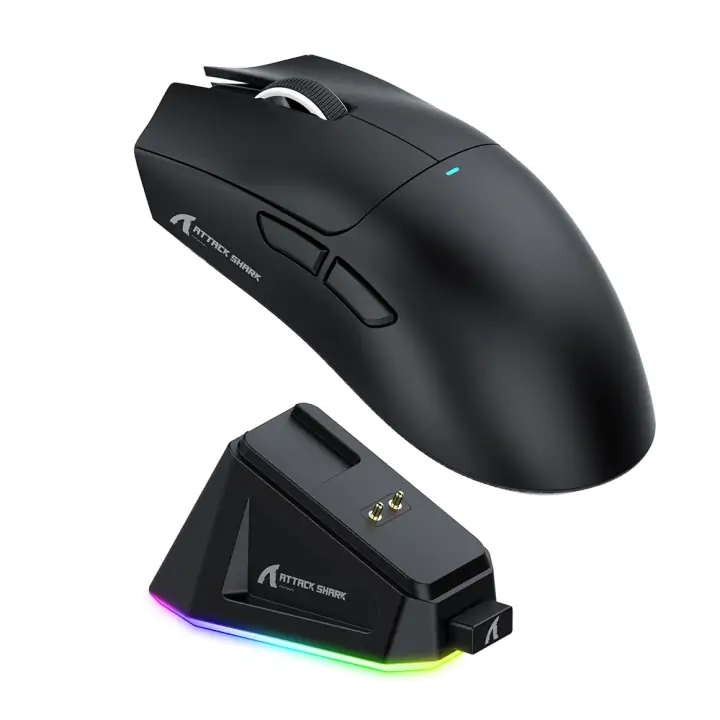 Attack Shark X11 Siyah Şarj İstasyonlu 1000 Hertz Kablosuz Gaming Mouse As-x11-black