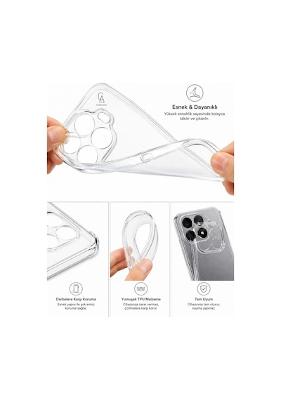 Xiaomi 17t İle Uyumlu Kılıf Şeffaf Kamera Korumalı Esnek Silikon Telefon Kılıfı Kapak