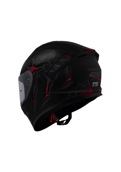 Gıvı 50.x Arachno Kask Mat Sıyah Kırmızı