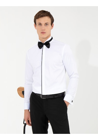 Pierre Cardin Erkek Beyaz Smokin Gömlek 50251061-vr013 Beyaz