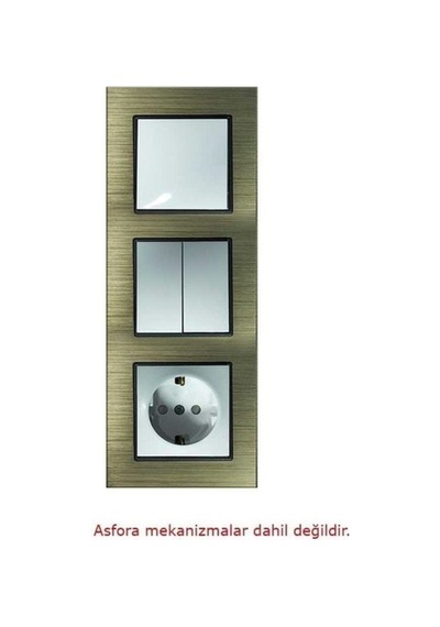 Asfir Schneider Asfora Serisi Alüminyum Bronz Dikey Üçlü Çerçeve Alg113-71 Modeli