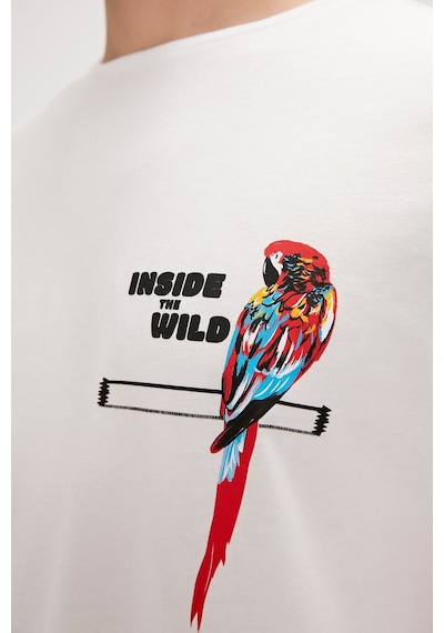 Bad Bear Macaw T-shırt Beyaz Erkek Tshirt Siyah