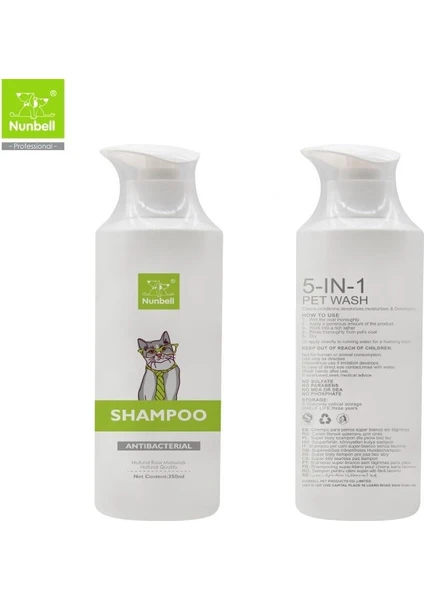 Antibakteriyel Kedi Şampuanı 350 Ml Doğal Malzemelerle Hassas Cilt Uyumlu