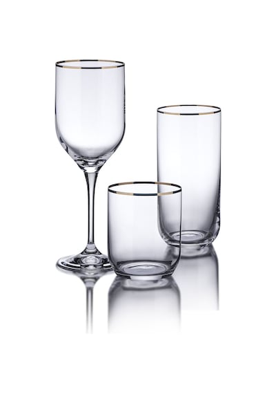 Korkmaz Hera Kristal Gold 36 Parça Bardak Seti A9213 Şeffaf