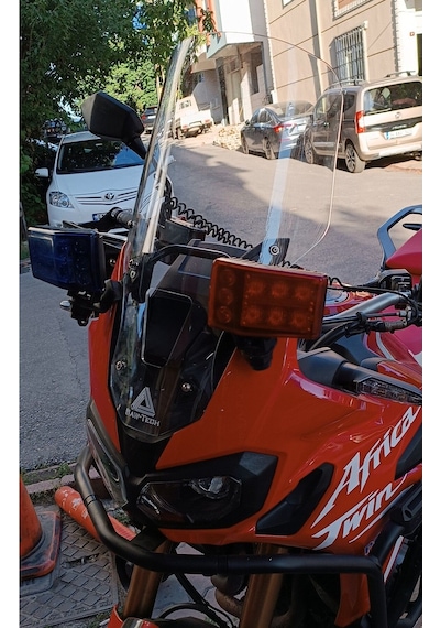 Yeni Africa Twin Kısa Tur Camı Seffaf 2016 2019 Uyumlu Cam Yükseklik 55cm X Üst Genişlik 41cm