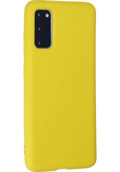 Newface Samsung Galaxy Uyumlu, S20 Kılıf Nano İçi Kadife Silikon - Sarı