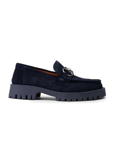 Deery Kadın Hakiki Süet Lacivert Tokalı Loafer - 02037zlcvc01 Lacivert