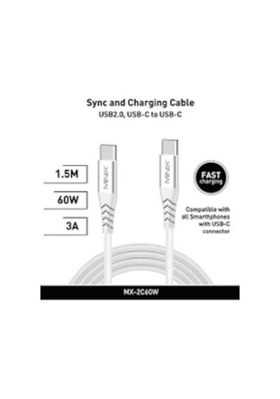 Minix Mx-2c60w Usb-c To Usb-c 150cm Beyaz Kablo