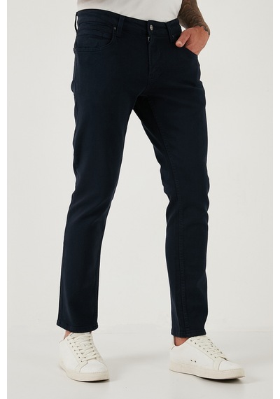 Buratti Pamuklu Regular Fit Normal Bel Boru Paça Jeans Erkek Kot Pantolon 2211C40Parma Lacivert
