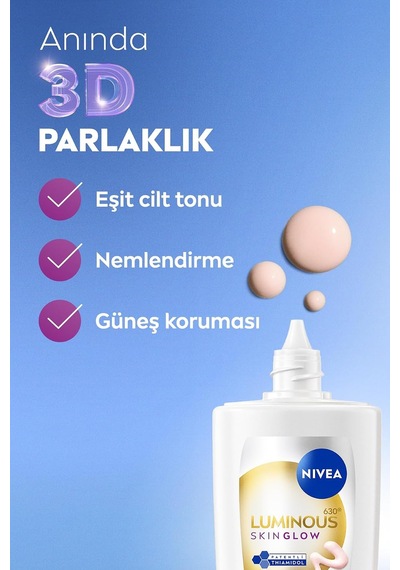 Tr Spf50+ Güneş Koruyucu Luminous630 Skin Glow Yüz Kremi, Serum Ve Berry Renkli Dudak Parlatıcısı