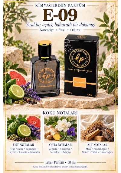 KP E-09 Açık Erkek Parfüm 50 ML