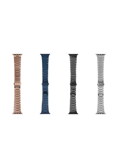 Apple Watch Uyumlu Ultra Thin Belt Three Beads Metal Kordon
