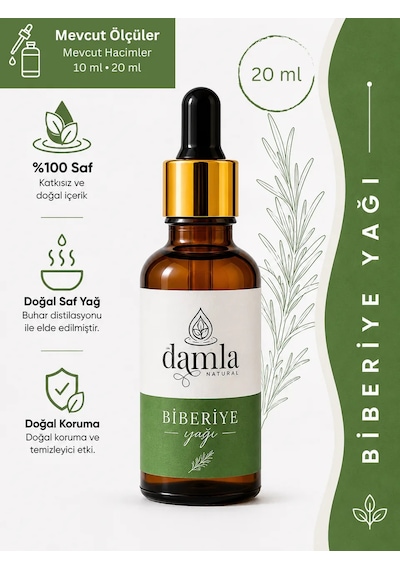 Biodamla Natural Biberiye Yağı 20 Ml