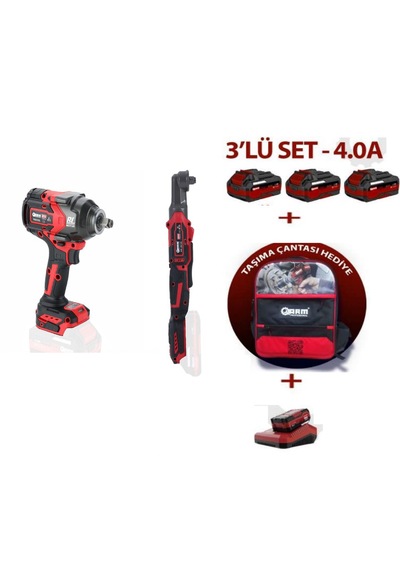 -arm- 1/2 Şarjlı Cırcır Jb120 1/2 Somun Sökme Sıkma 1100 Nm 810s
