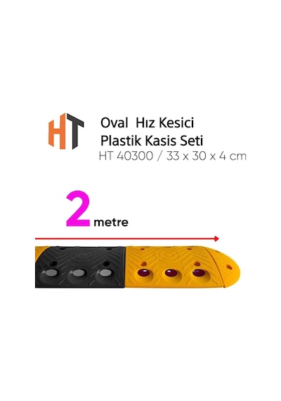 Oval Hız Kesici, Plastik Kasis Seti 2 Metre