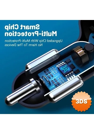 6 Portlu Hızlı Araç Şarj Cihazı 4 Usb + 2 Type-c Dijital Göstergeli Oto Şarjı
