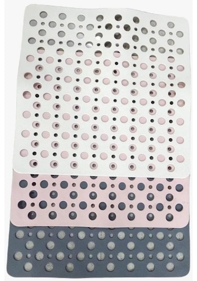Kare Vantuzlu Banyo Ve Duş Kaydırmazı, Küvet İçi Duşakabin Kaydırmaz Banyo Paspası 54x54cm Gri