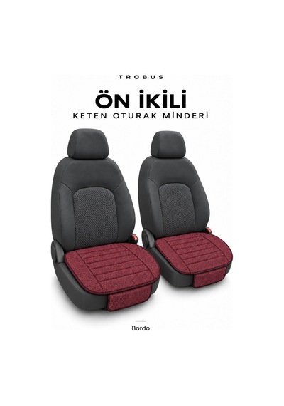 Honda City 2009-2013 Çizgili Keten 3'lü Minder Bordo