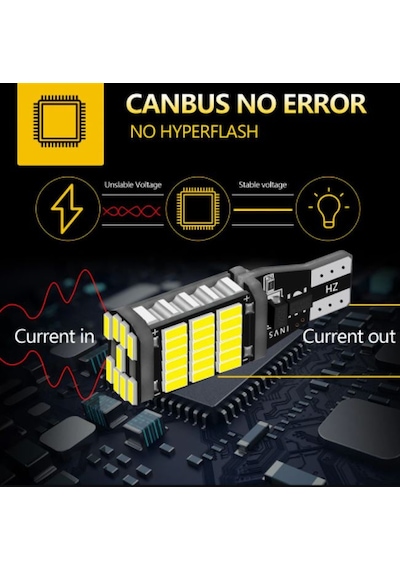 T15 16W Beyaz Led Ampul Takımı Canbus