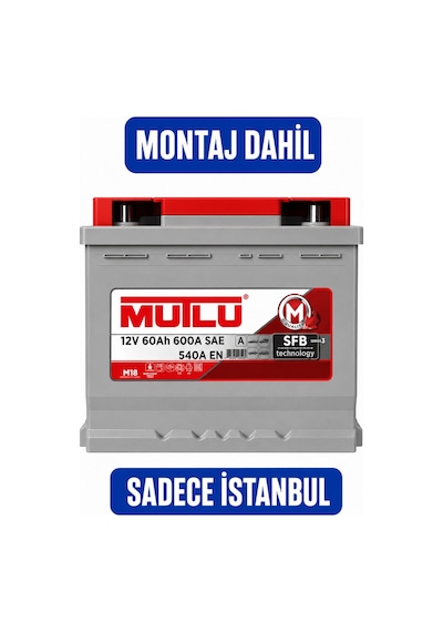 Mutlu Silver 60 Amper 60Ah 12V 600A Akü 2026 Yeni Üretim