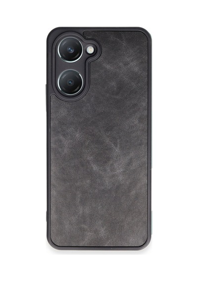 Vivo Y18 Uyumlu Kılıf Aras Deri Kapak - Siyah