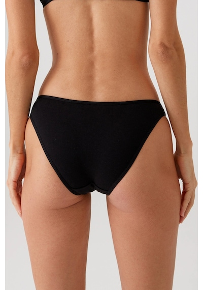 Pierre Cardin Kadın 5'li Ekonomik Paket Siyah 2055 Basic Brief Pamuklu Külot