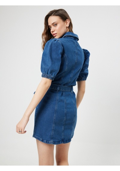 Slim Fit Kadın Elbise Mavi