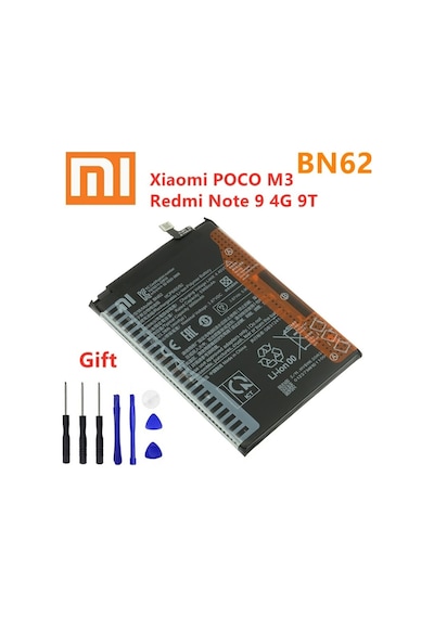 Xiaomi Redmi 9T Pil Batarya Bn62 + Tamir Seti