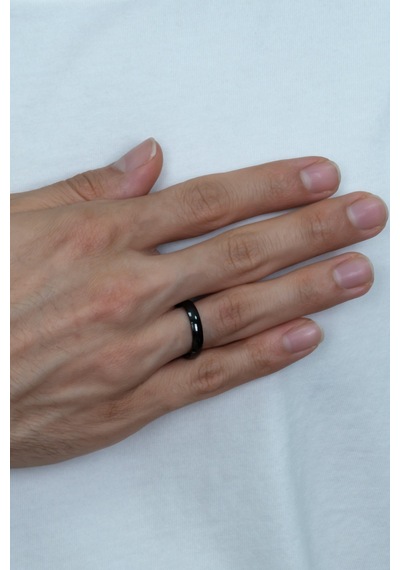 Unisex 4mm İnce Bombeli Erkek Kadın Çelik Alyans Yüzük Cl18 001