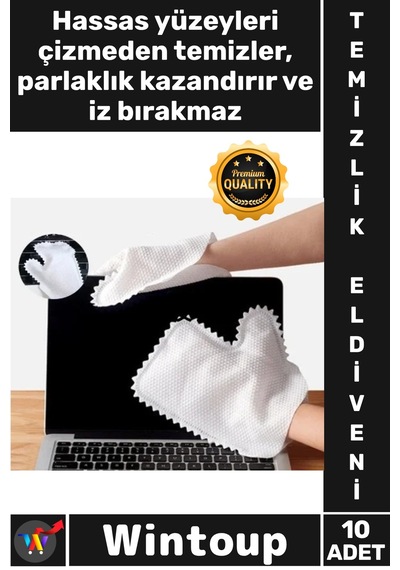 Temizlik Mikrofiber Pratik Toz Emici Tekstil Etkili Ev Ofis Araç Temizlik Toz Alma Eldiveni 10 Adet