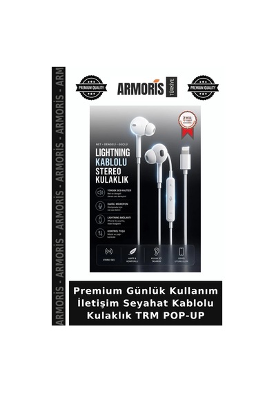Premium Günlük Kullanım İletişim Seyahat Kablolu Kulaklık Trm Pop-up Pop Up Kulaklık