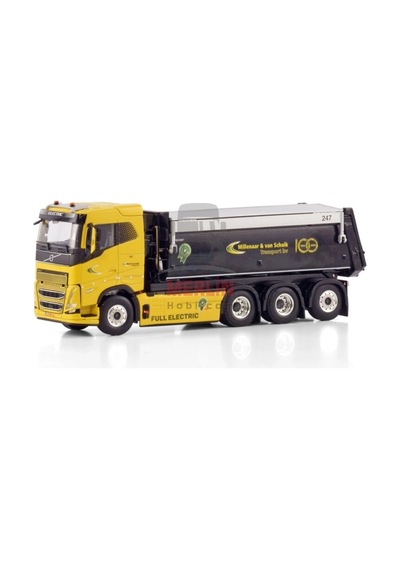 1/50 Millenaar En Van Schaik Transport Volvo Fh5 Sleeper Cab Electrıc 8x4 Tıpper Truck