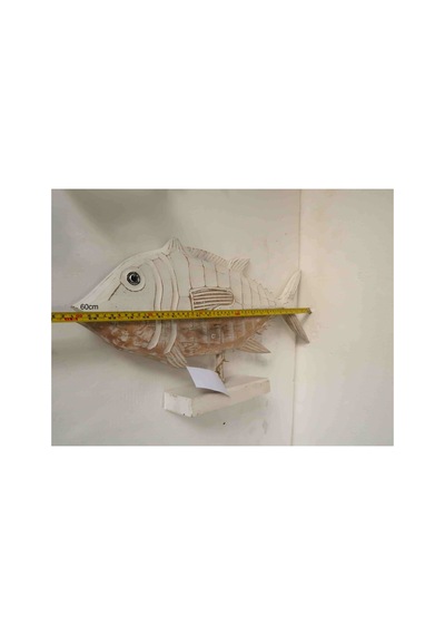 Ahşap Dekoratif Balık 60 Cm Balık Biblo Ayaklı