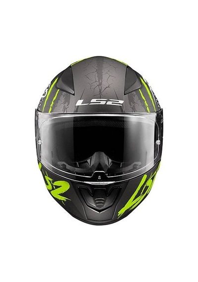 Ls2 Rapid 2 Raven Kapalı Motosiklet Kaskı Gri - Neon