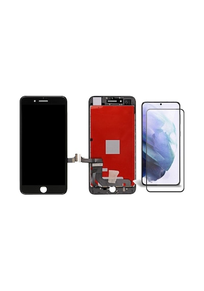 Apple Uyumlu iPhone 7 Siyah Ekran Lcd Dokunmatik B7000 15ml Yapıştırıcı Ve Kırılmaz Cam İle Beraber Yc