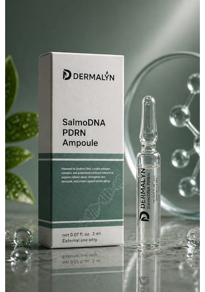 Dermalyn 1 Adet Pdrn Somon Dna Kolajen İçeren Cildi Gençleştirmeye Yardımcı Ampul Serum Dermaroller Dermapen