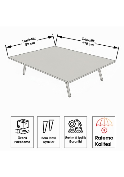 Ratemo Katlanır Metal Ayaklı Yer Sofrası 89x119 Cm Modern Dikdörtgen Çok Amaçlı Masa Ceviz Ratemo Katlanır Metal Ayaklı Yer Sofrası 89x119 Cm Modern Dikdörtgen Çok Amaçlı Masa Ceviz