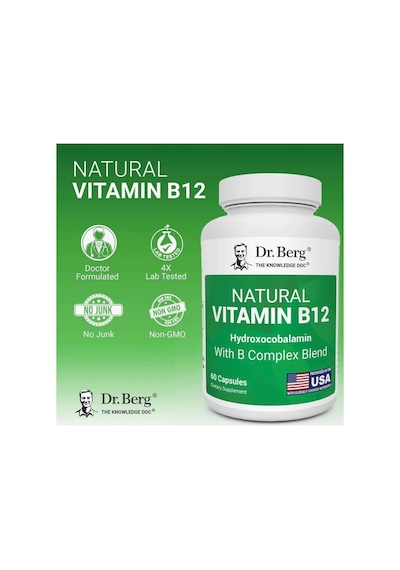 Dr. Berg Natural Vitamin B12 60 Kapsül