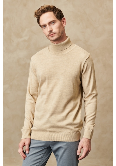 AC&Co / Altınyıldız Classics Erkek Bej Tüylenme Yapmayan Anti Pilling Özellikli Standart Fit Tam Balıkçı Yaka Triko 4A4923100004BEJL Bej AC&Co / Altınyıldız Classics Erkek Bej Tüylenme Yapmayan Anti Pilling Özellikli Standart Fit Tam Balıkçı Yaka Triko 4A4923100004BEJL Bej