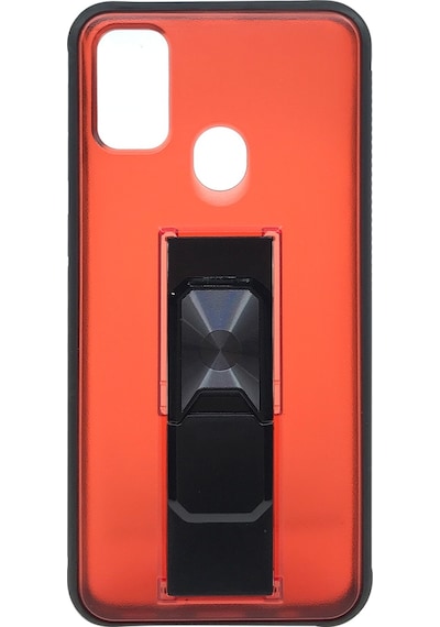Nettech Samsung Galaxy M21 Uyumlu Microcase Mıknatıs Yüzüklü Arka Koruma Kılıf - Siyah Siyah