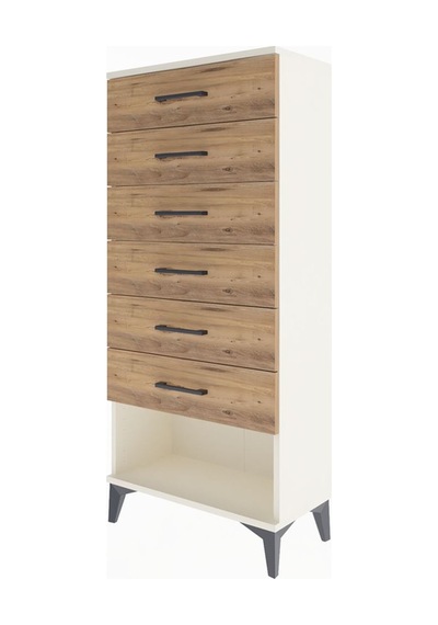 Arges Dolap 6 Çekmeceli 60x30x134 Aytaşı-çam Aytaşı