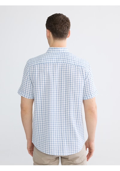 Lcwaıkıkı Classic Beyaz Regular Fit Ekose Erkek Gömlek