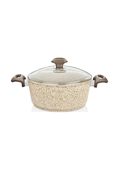 Creamy Granit 30 Cm Derin Tencere Bej