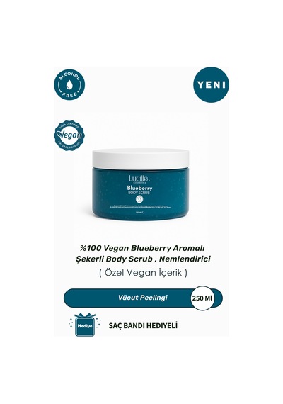 Lucille %100 Vegan Blueberry Aromalı Vücut Scrub 250 ML